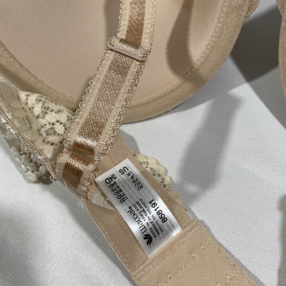 NWT Wacoal [ 34D US ] Embrace Lace Push-Up Bra in Natural‎ Nude - Picture 8 of 11
